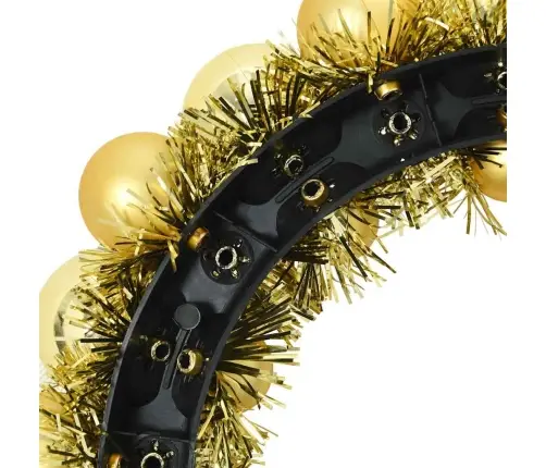 Ziemassvētku Bumbu Vainagi 2 Pcs Zelts 33 X 33 X 7 Cm Vidaxl