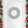 Kalėdų Kamuoliukų Vainikai 2 Pcs Sidabro 33 X 33 X 7 Cm