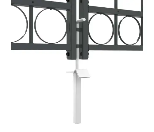 Sodo Tvorelės Vartai Su Arkiniu Viršumi Pilka 4 X 1,25 M