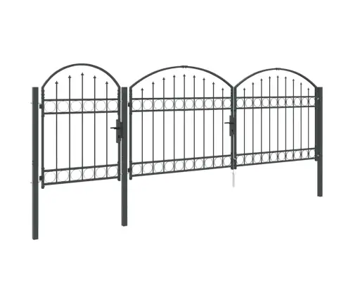 Sodo Tvorelės Vartai Su Arkiniu Viršumi Pilka 4 X 1,25 M