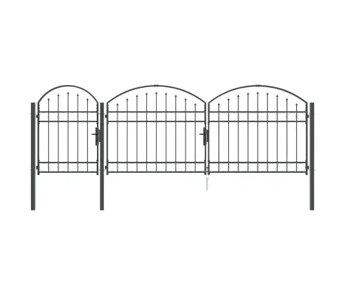 Sodo Tvorelės Vartai Su Arkiniu Viršumi Pilka 4 X 1,25 M