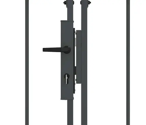 Dārza Žoga Vārti Ar Arkveida Augšu Pelēka 400 X 125 Cm Tērauds Vidaxl