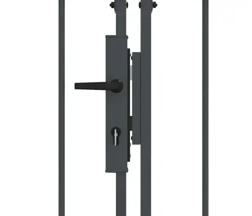 Dārza Žoga Vārti Ar Arkveida Augšu Pelēka 500 X 100 Cm Tērauds Vidaxl