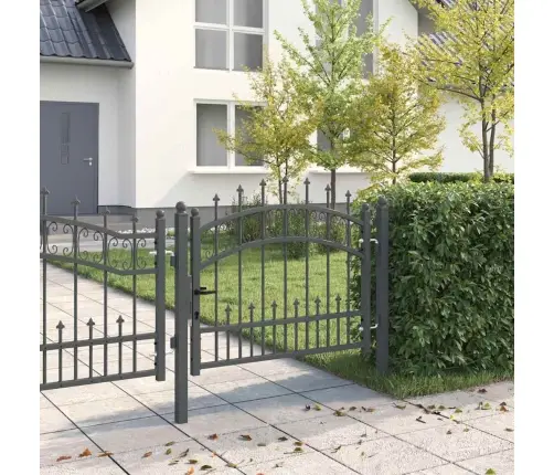 Žoga Vārti Ar Speara Augšdaļu Pelēka 103 X 75 Cm Tērauds Vidaxl