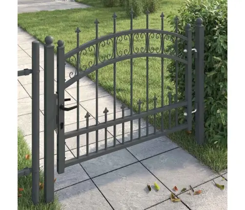 Žoga Vārti Ar Speara Augšdaļu Pelēka 103 X 75 Cm Tērauds Vidaxl