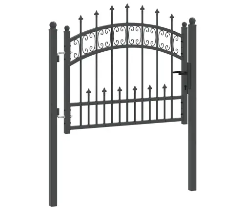 Žoga Vārti Ar Speara Augšdaļu Pelēka 103 X 75 Cm Tērauds Vidaxl