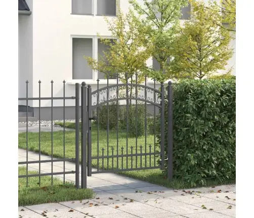 Žoga Vārti Ar Speara Augšdaļu Pelēka 103 X 100 Cm Tērauds Vidaxl