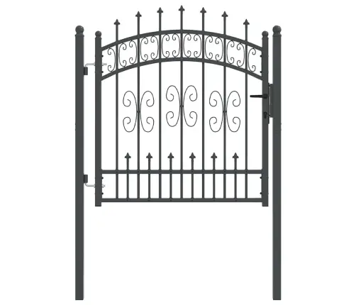 Žoga Vārti Ar Speara Augšdaļu Pelēka 103 X 100 Cm Tērauds Vidaxl