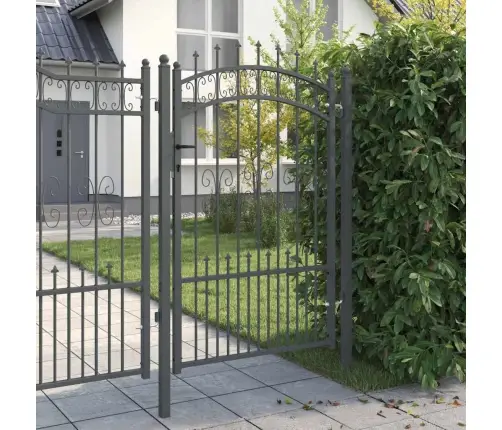 Žoga Vārti Ar Speara Augšdaļu Pelēka 103 X 150 Cm Tērauds Vidaxl