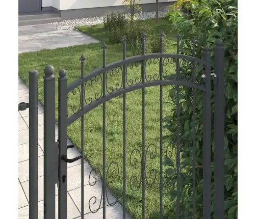 Žoga Vārti Ar Speara Augšdaļu Pelēka 103 X 150 Cm Tērauds Vidaxl