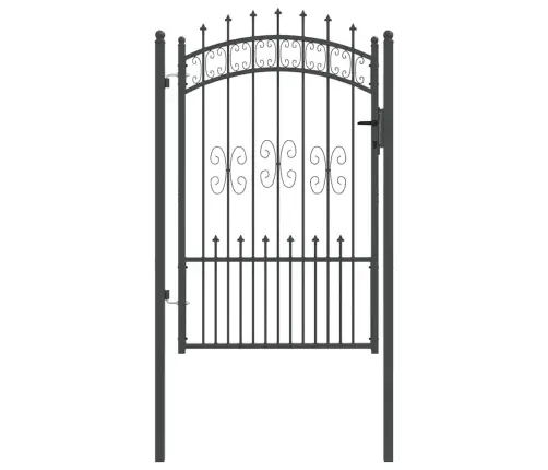 Žoga Vārti Ar Speara Augšdaļu Pelēka 103 X 150 Cm Tērauds Vidaxl