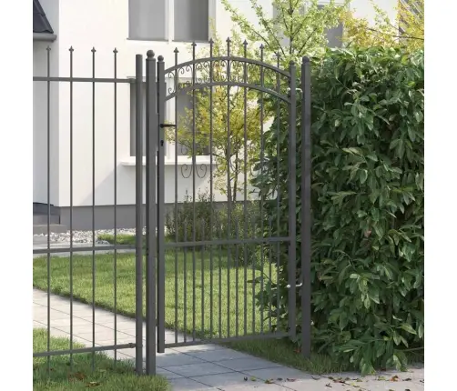 Žoga Vārti Ar Speara Augšdaļu Pelēka 103 X 175 Cm Tērauds Vidaxl