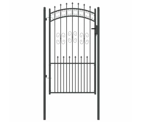 Žoga Vārti Ar Speara Augšdaļu Pelēka 103 X 175 Cm Tērauds Vidaxl