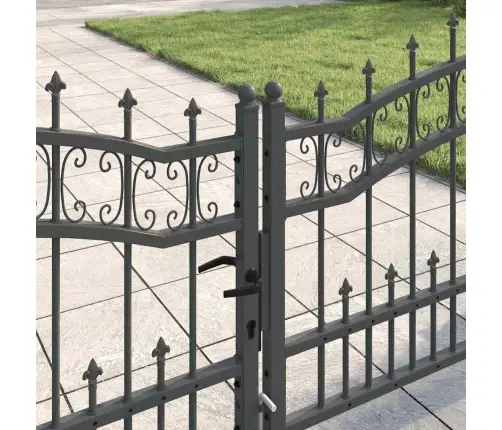 Aiavärav Küünarja Tipuga Lukuga Hall 305 X 75 Cm Teras