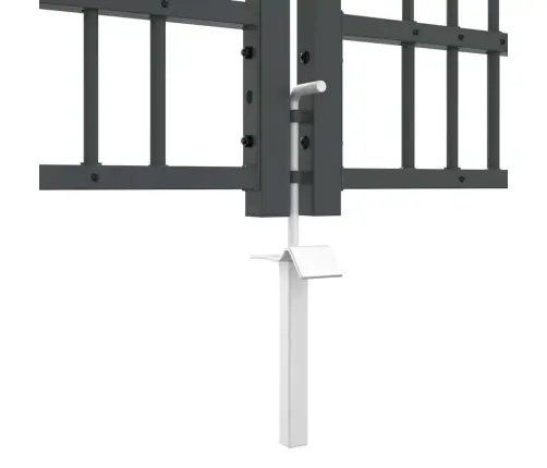 Tvora Su Kalas Ant Viršaus Pilka 305 X 100 Cm Plienas