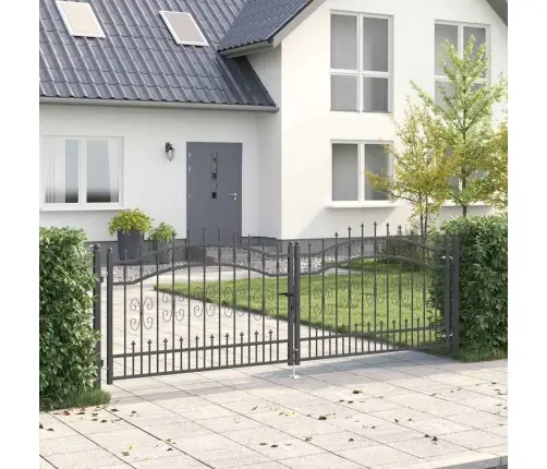 Tvora Su Kalas Ant Viršaus Pilka 305 X 100 Cm Plienas