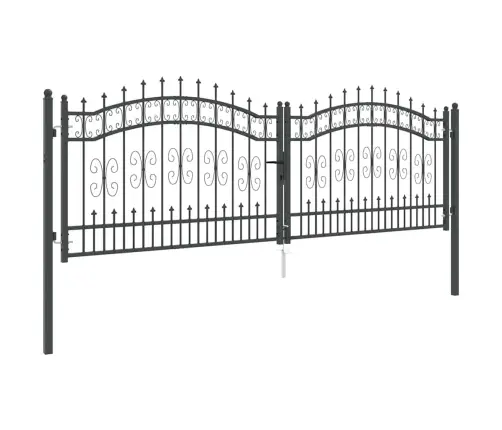 Tvora Su Kalas Ant Viršaus Pilka 305 X 100 Cm Plienas