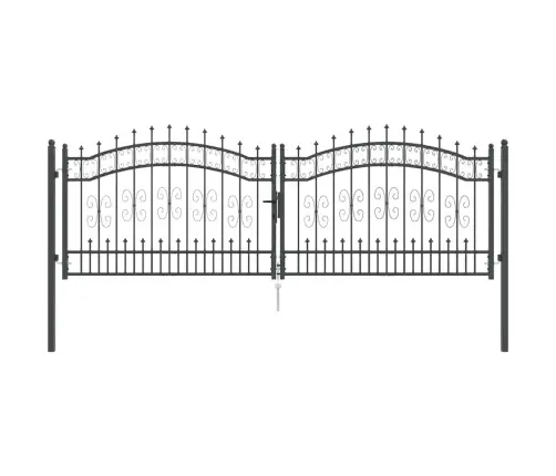 Tvora Su Kalas Ant Viršaus Pilka 305 X 100 Cm Plienas