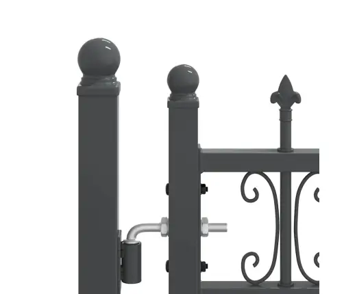 Žoga Vārti Ar Speara Augšdaļu Pelēka 305 X 125 Cm Tērauds Vidaxl