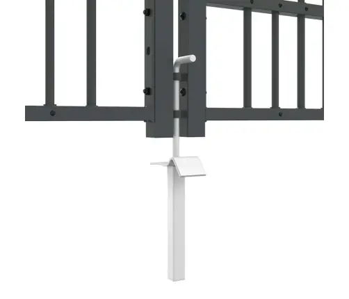 Žoga Vārti Ar Speara Augšdaļu Pelēka 305 X 125 Cm Tērauds Vidaxl