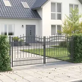 Tvora Su Kalas Ant Viršaus Pilka 305 X 125 Cm Plienas