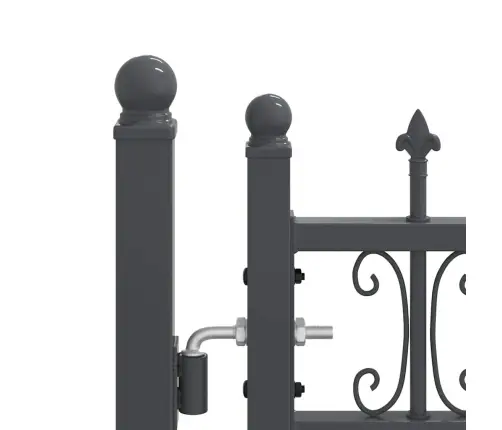 Tvora Su Kalas Ant Viršaus Pilka 305 X 150 Cm Plienas