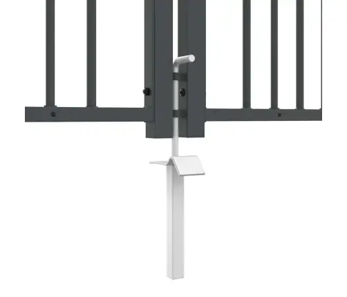 Tvora Su Kalas Ant Viršaus Pilka 305 X 150 Cm Plienas