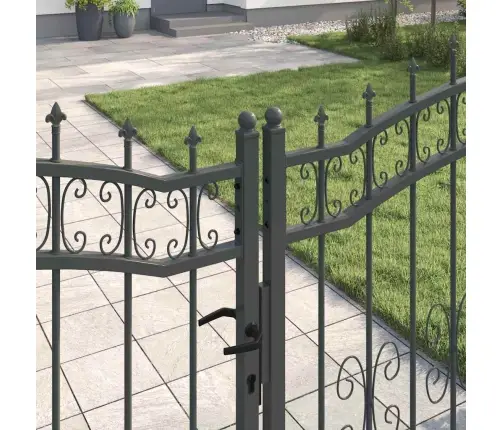 Tvora Su Kalas Ant Viršaus Pilka 305 X 150 Cm Plienas