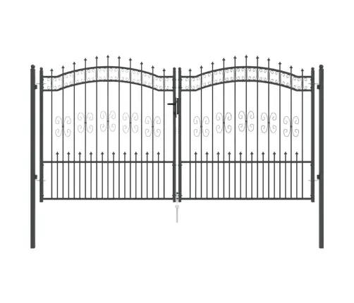 Tvora Su Kalas Ant Viršaus Pilka 305 X 150 Cm Plienas