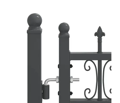 Tvora Su Kalas Ant Viršaus Pilka 305 X 175 Cm Plienas