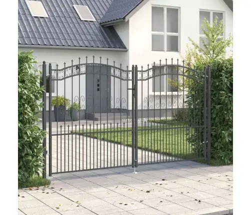 Tvora Su Kalas Ant Viršaus Pilka 305 X 175 Cm Plienas