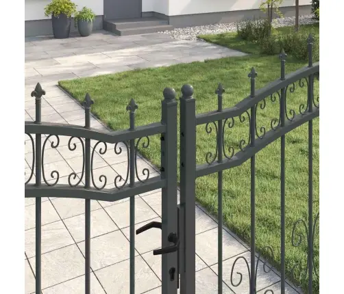 Tvora Su Kalas Ant Viršaus Pilka 305 X 175 Cm Plienas