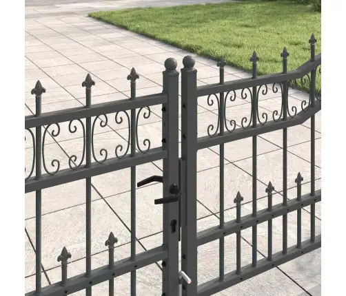 Aiavärav Küünarja Tipuga Lukuga Hall 404 X 75 Cm Teras