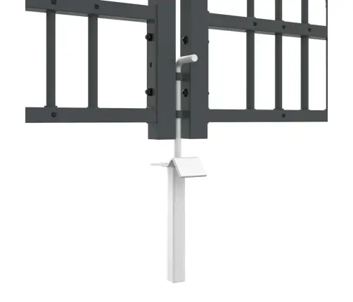 Tvora Su Kalas Ant Viršaus Pilka 404 X 100 Cm Plienas