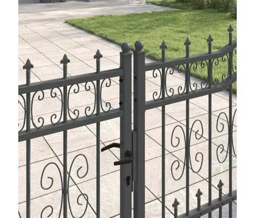 Tvora Su Kalas Ant Viršaus Pilka 404 X 100 Cm Plienas