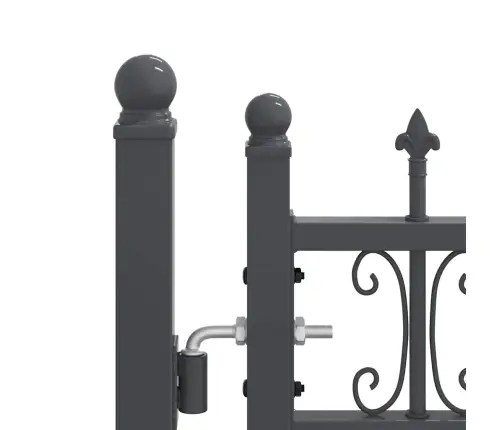 Žoga Vārti Ar Speara Augšdaļu Pelēka 404 X 150 Cm Tērauds Vidaxl