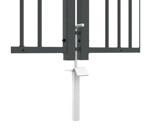 Žoga Vārti Ar Speara Augšdaļu Pelēka 404 X 150 Cm Tērauds Vidaxl