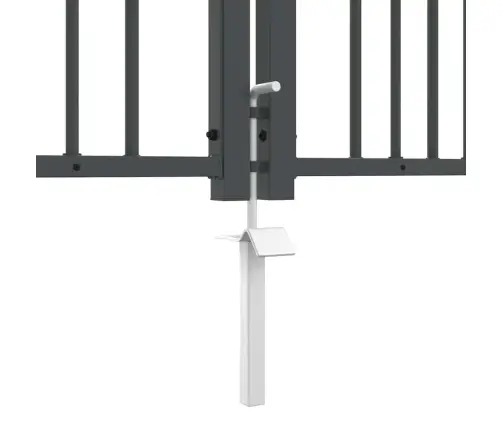 Žoga Vārti Ar Speara Augšdaļu Pelēka 404 X 175 Cm Tērauds Vidaxl