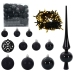 Jõulupallide Komplekt Koos 300 Led-Iga 120 Pcs Must Plastmass