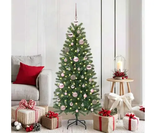 Jõulupallide Komplekt Koos 150 Led-Iga 61 Pcs Roosa Plastmass Jõulupallide Komplekt Koos 150 Led-Iga 61 Pcs Roosa Plastmass