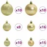 Kalėdinių Kraitės Rinkinys Su 300 Led 120 Pcs Auksinė Plastmasė