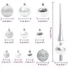 Ziemassvētku Rotājumu Komplekts 120 Pcs Sudraba Plastmasa Vidaxl