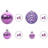 Jõulupallide Komplekt 61 Pcs Lillakas Plastmass