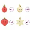 Ziemassvētku Rotājumu Komplekts 40 Pcs Zelts Un Sarkans Vidaxl