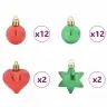 Ziemassvētku Rotājumu Komplekts 40 Pcs Sarkans Un Zaļš Vidaxl