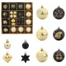 Kalėdinių Kraitės Rinkinys 40 Pcs Juodas Ir Auksinis