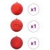 Ziemassvētku Rotājumu Komplekts 3 Pcs Sarkana Vidaxl