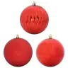 Jõulupallide Komplekt 3 Pcs Punane Plastmass