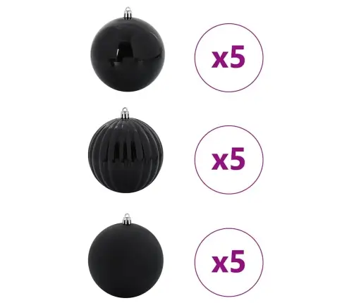Kalėdinių Kraitės Rinkinys 15 Pcs Juoda