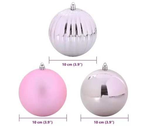 Kalėdinių Kraitės Rinkinys 15 Pcs Rožinė Plastmasė